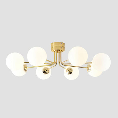 Othien Ceiling Lamp Gold White Globe