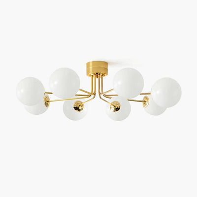 Othien Ceiling Lamp Gold White Globe