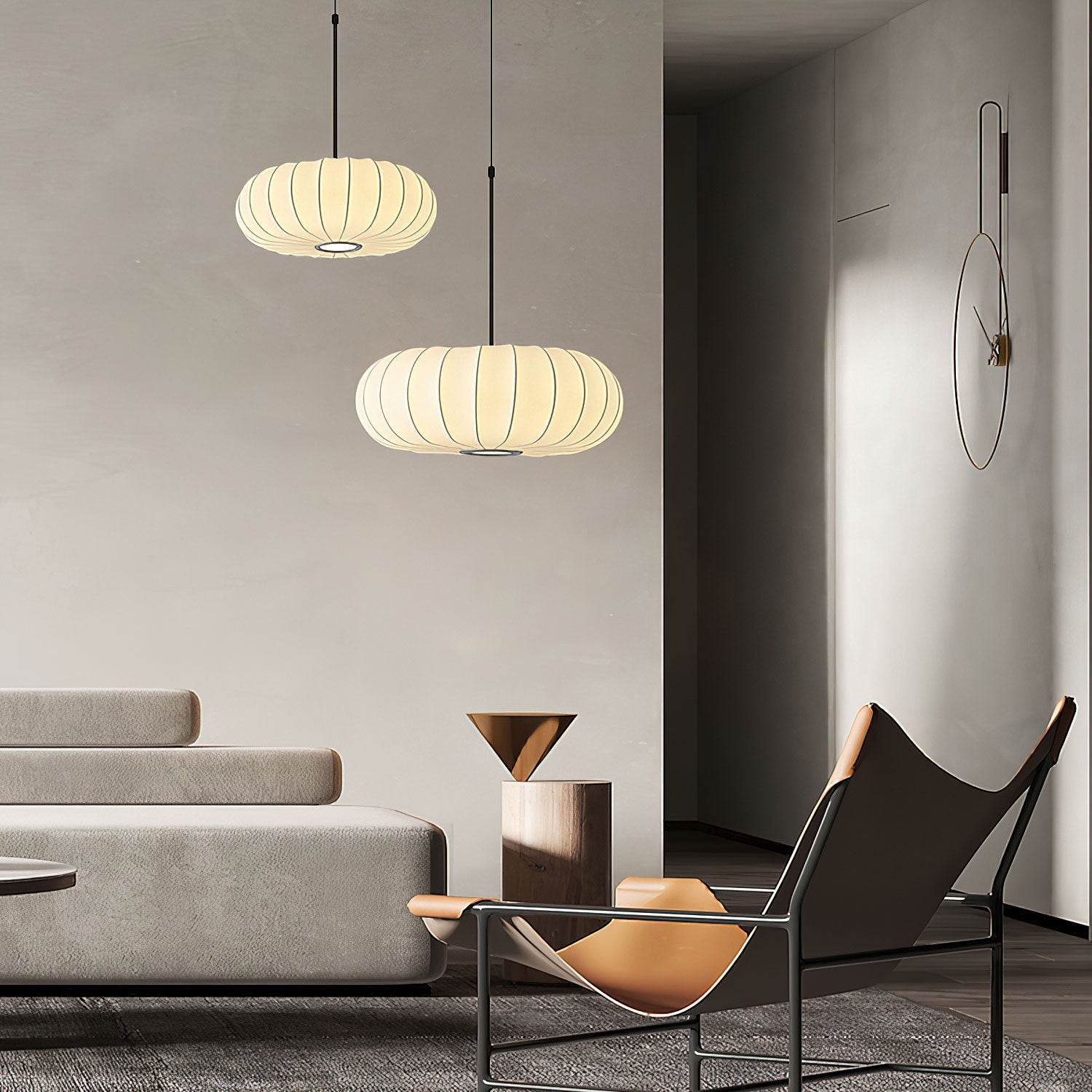 Caedwyn Lantern Silk Pendant Lamp