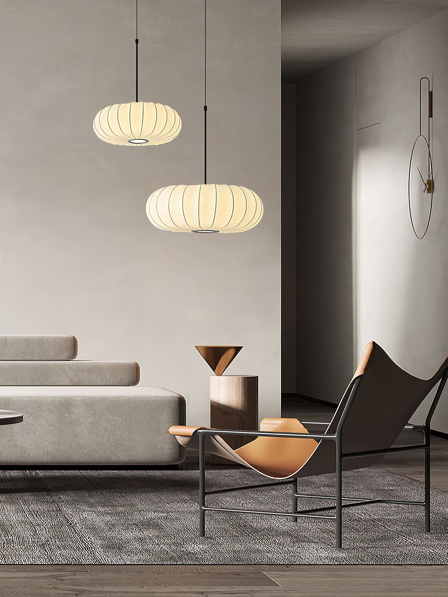 Caedwyn Lantern Silk Pendant Lamp