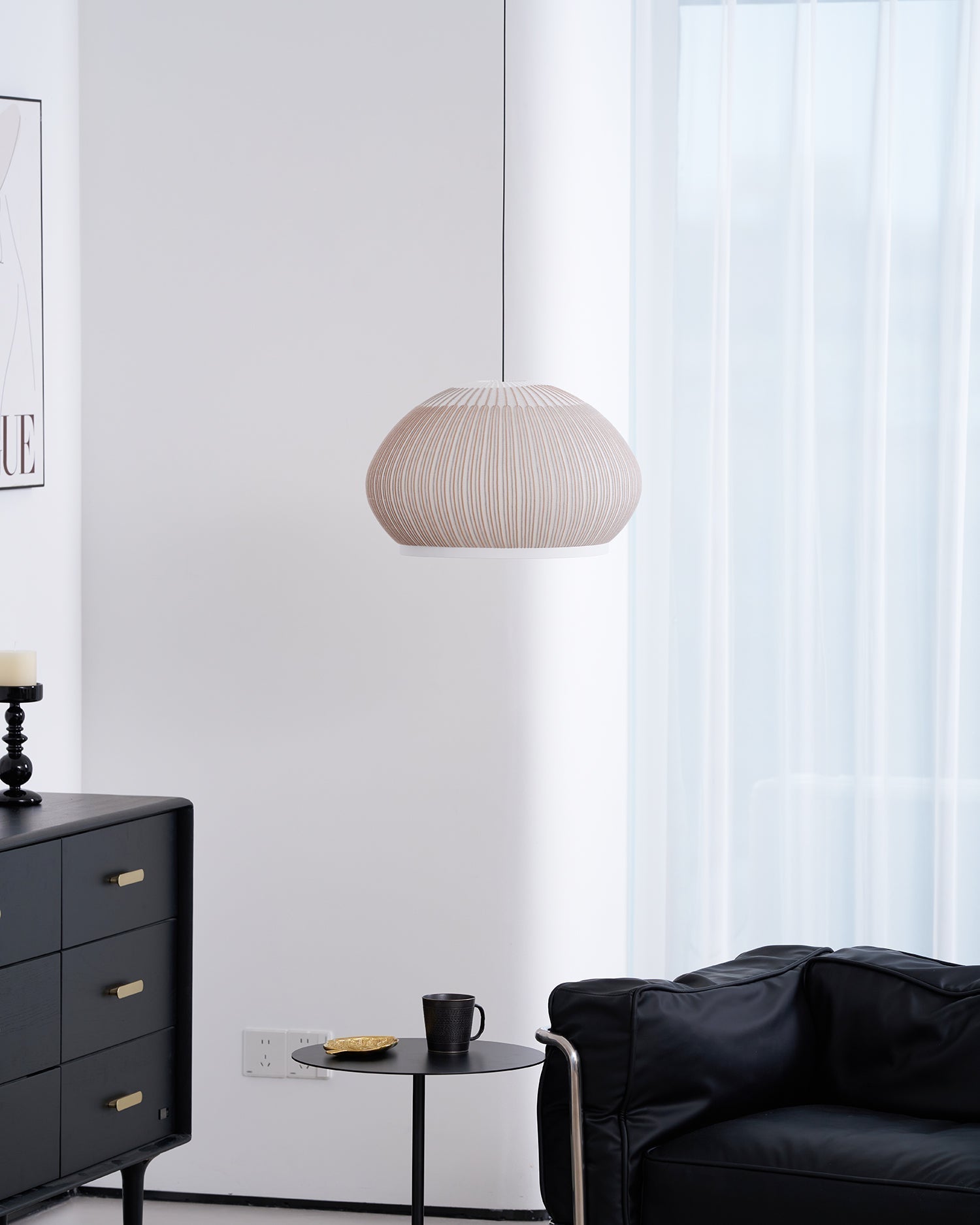 Lineiella Minimalist Fabric Pendant Light