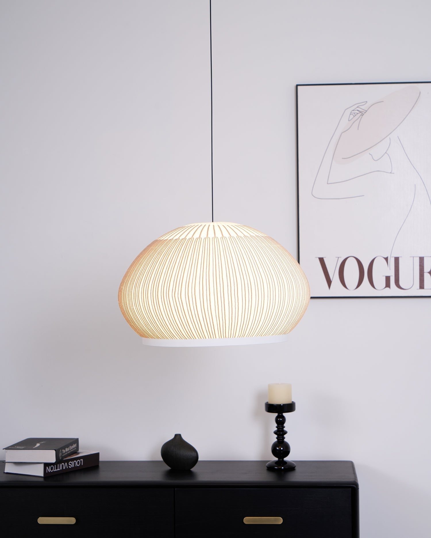 Lineiella Minimalist Fabric Pendant Light
