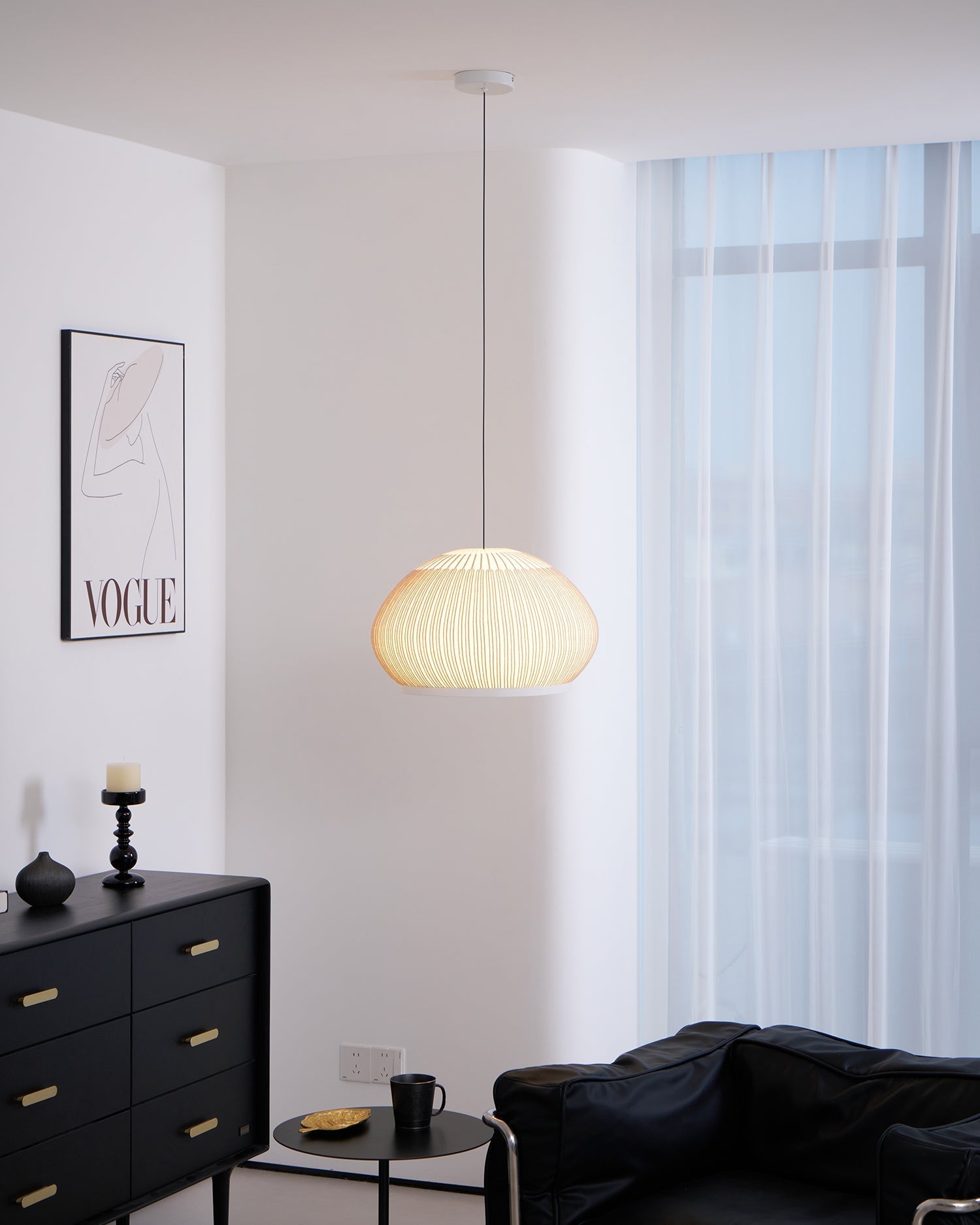 Lineiella Minimalist Fabric Pendant Light