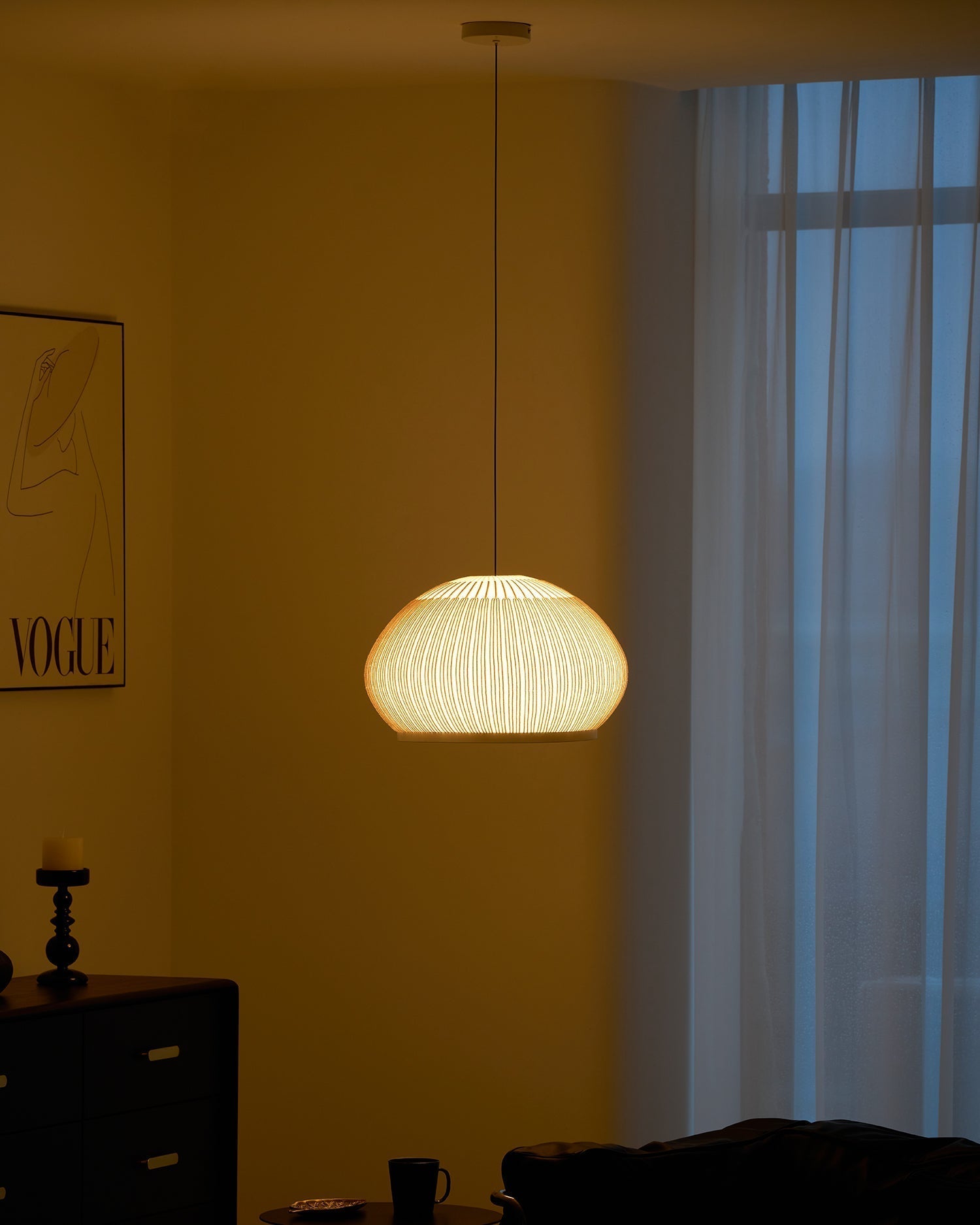Lineiella Minimalist Fabric Pendant Light