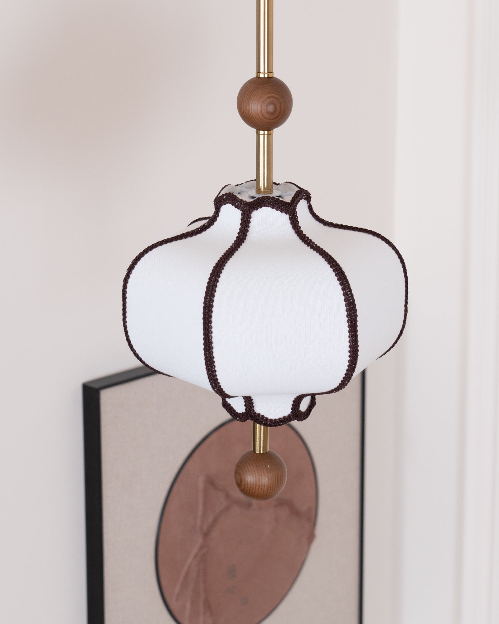 Miralielle Pendant Light Lantern Fabric for Living Room