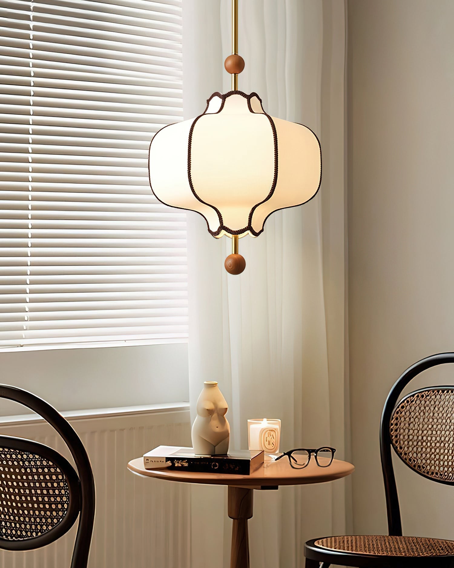 Miralielle Pendant Light Lantern Fabric for Living Room
