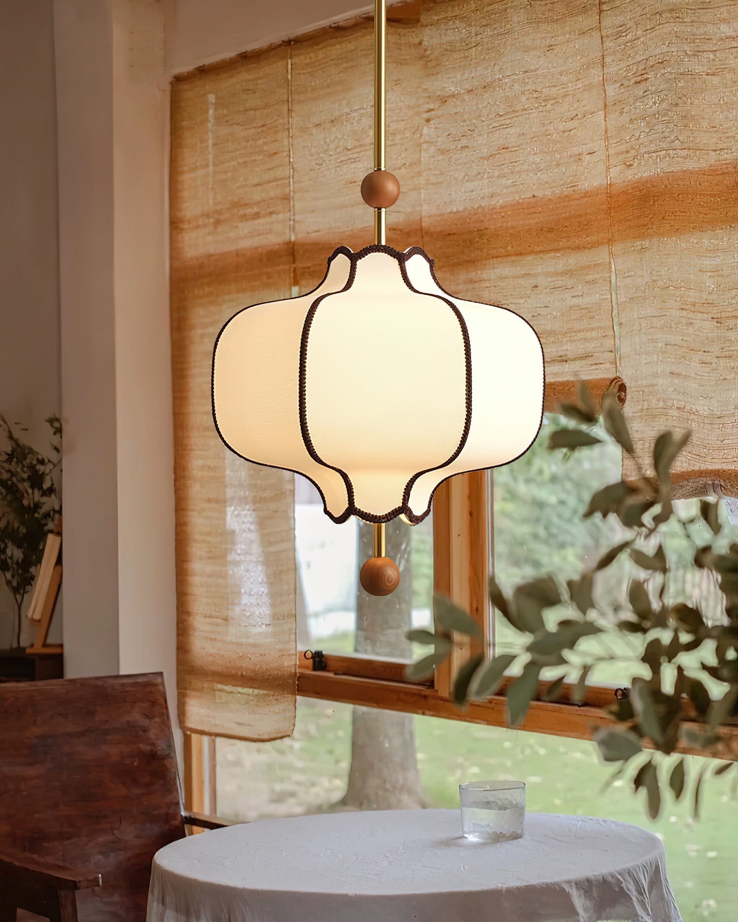 Miralielle Pendant Light Lantern Fabric for Living Room