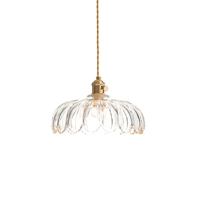 Limea Green Glass Flower Pendant Light - Neutral Decor