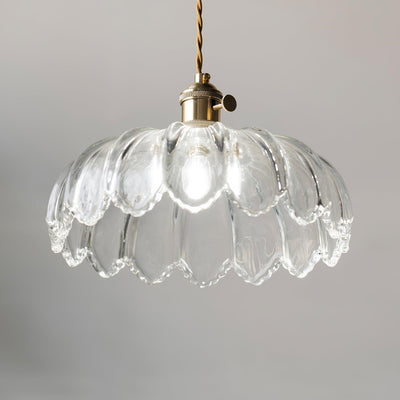 Limea Green Glass Flower Pendant Light - Neutral Decor