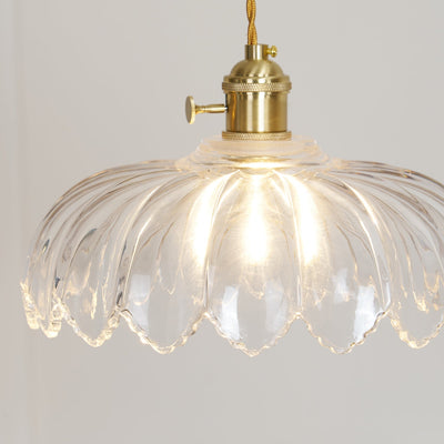 Limea Green Glass Flower Pendant Light - Neutral Decor