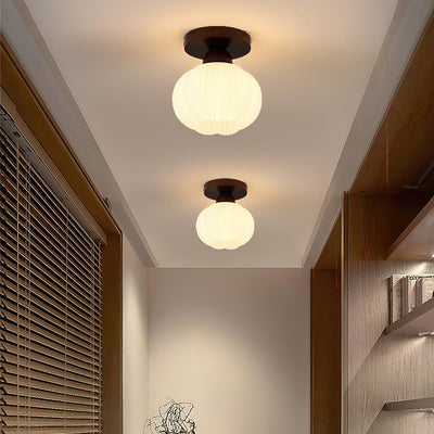 Gleam Large Flower Bag Wood Ceiling Lamp - Neutral Decor