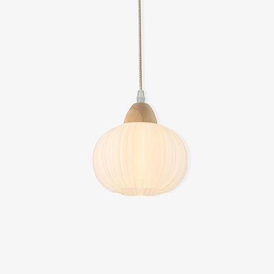 Pumpkin Modern Wood Pendant Lamp