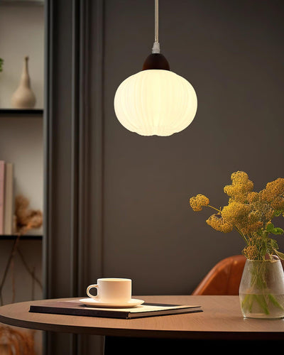 Pumpkin Modern Wood Pendant Lamp