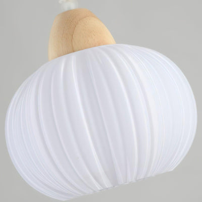 Pumpkin Modern Wood Pendant Lamp