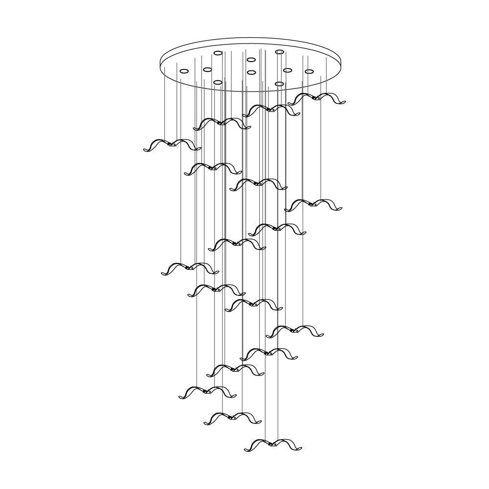 Faelis Luxury Large Seagull Glass Chandelier