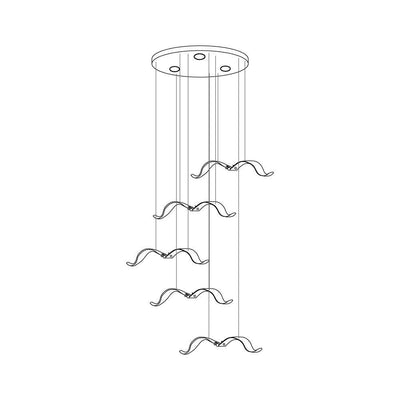 Faelis Luxury Large Seagull Glass Chandelier