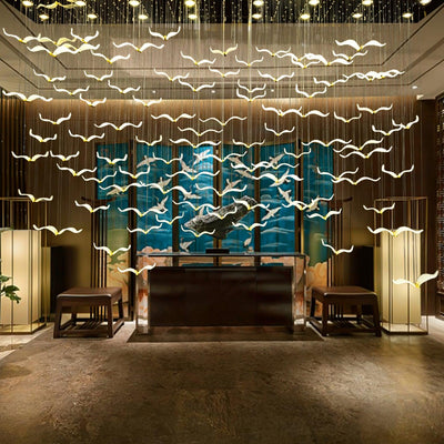 Faelis Luxury Large Seagull Glass Chandelier