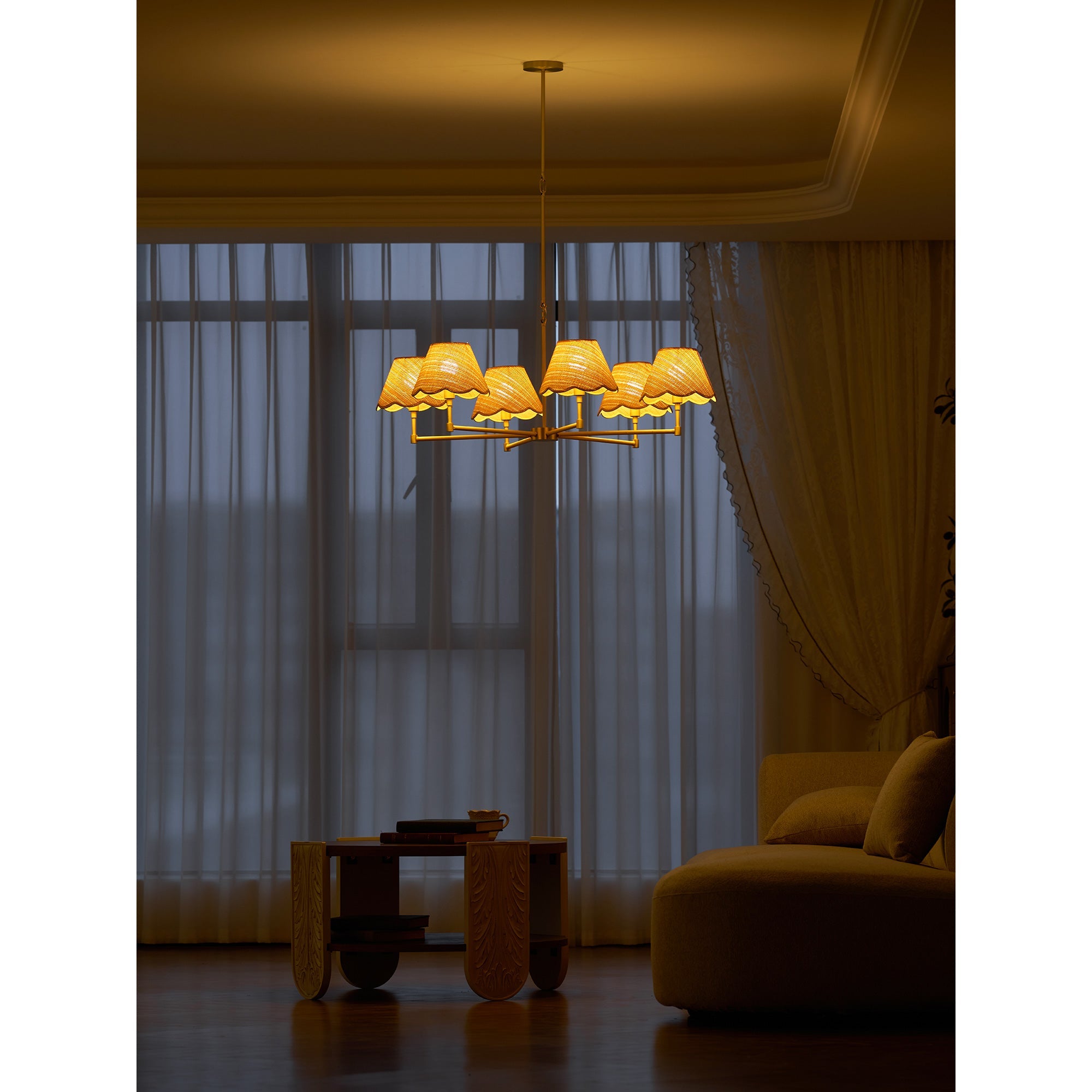 Beaumere Rattan Chandelier