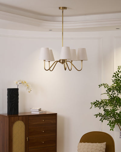 Lassen Chandelier Curved Arms - Neutral Decor