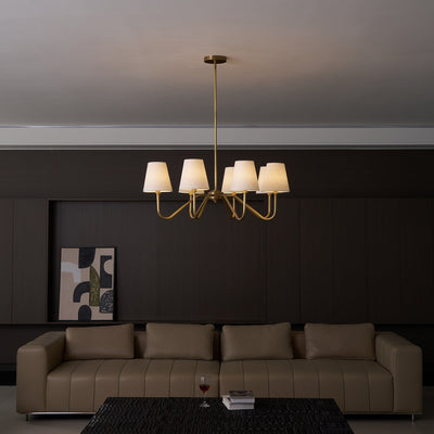 Lassen Chandelier Curved Arms - Neutral Decor