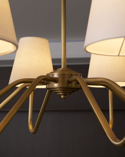 Lassen Chandelier Curved Arms - Neutral Decor