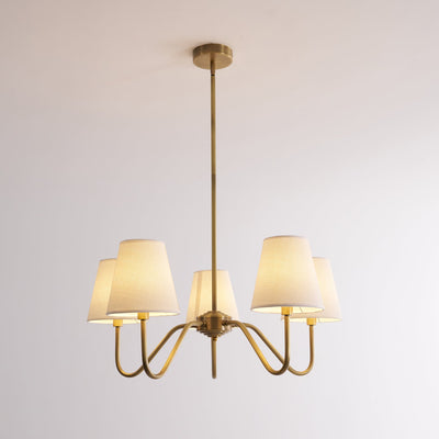 Lassen Chandelier Curved Arms - Neutral Decor