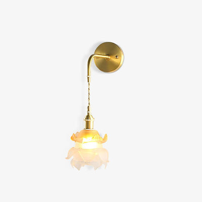 Amarira Premium Elegance Brass Glass Wall Lamp
