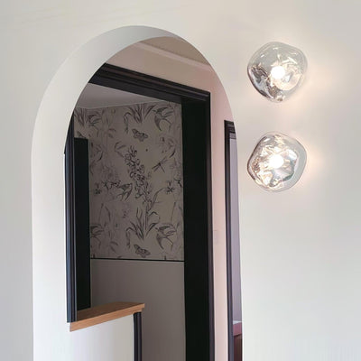 Auden Amber Glass Wall Lamp - Neutral Decor