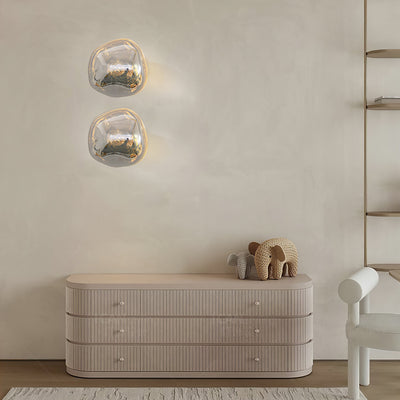 Auden Amber Glass Wall Lamp - Neutral Decor