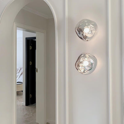 Auden Amber Glass Wall Lamp - Neutral Decor