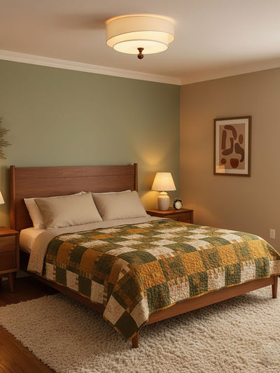 Serelira Dovemont Layered Fabric Ceiling Light