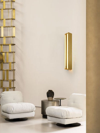 Vincent Minimalist Brass Layered Blade Sconce