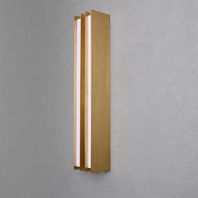 Vincent Minimalist Brass Layered Blade Sconce