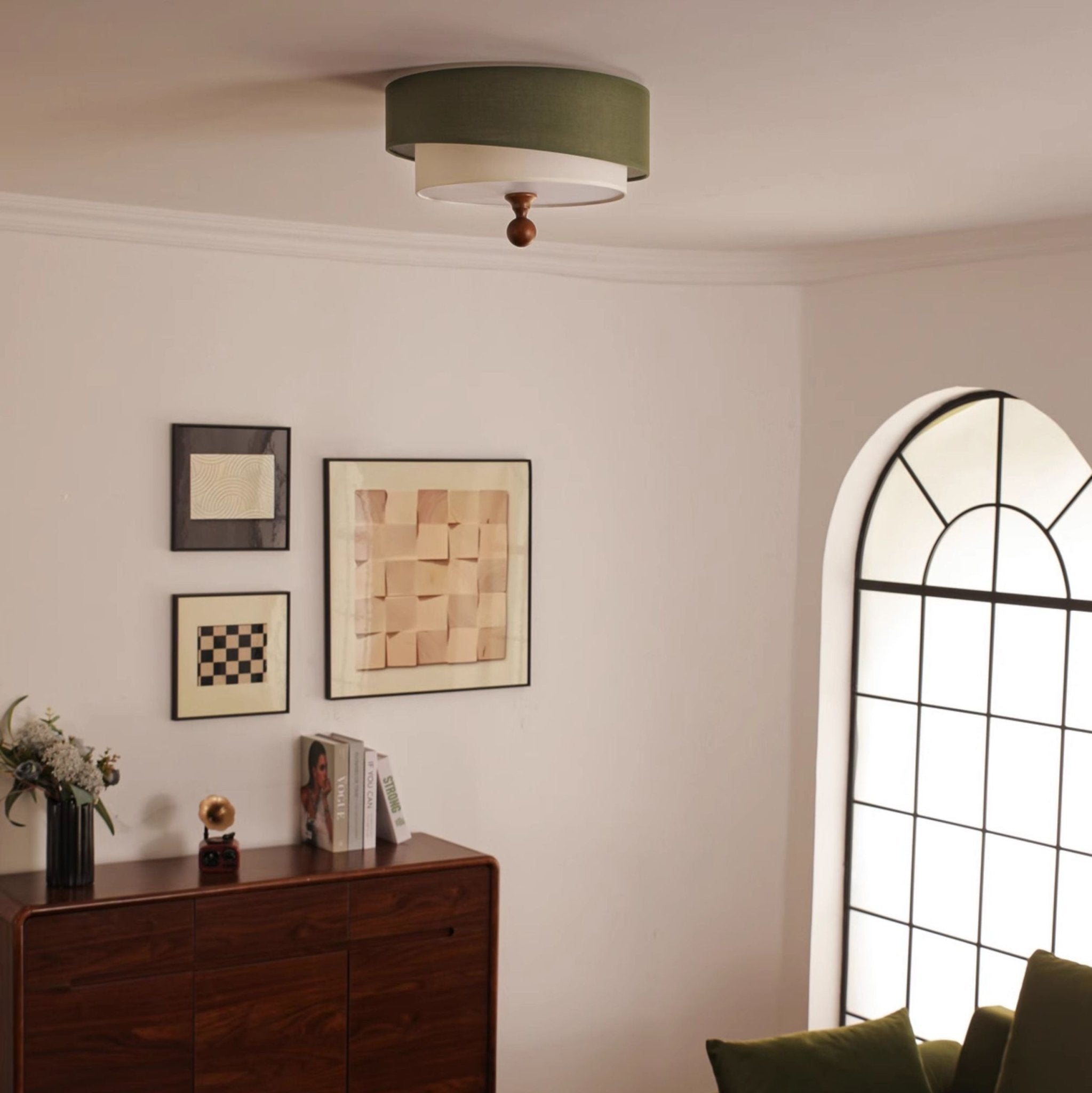 Serelira Dovemont Layered Fabric Ceiling Light