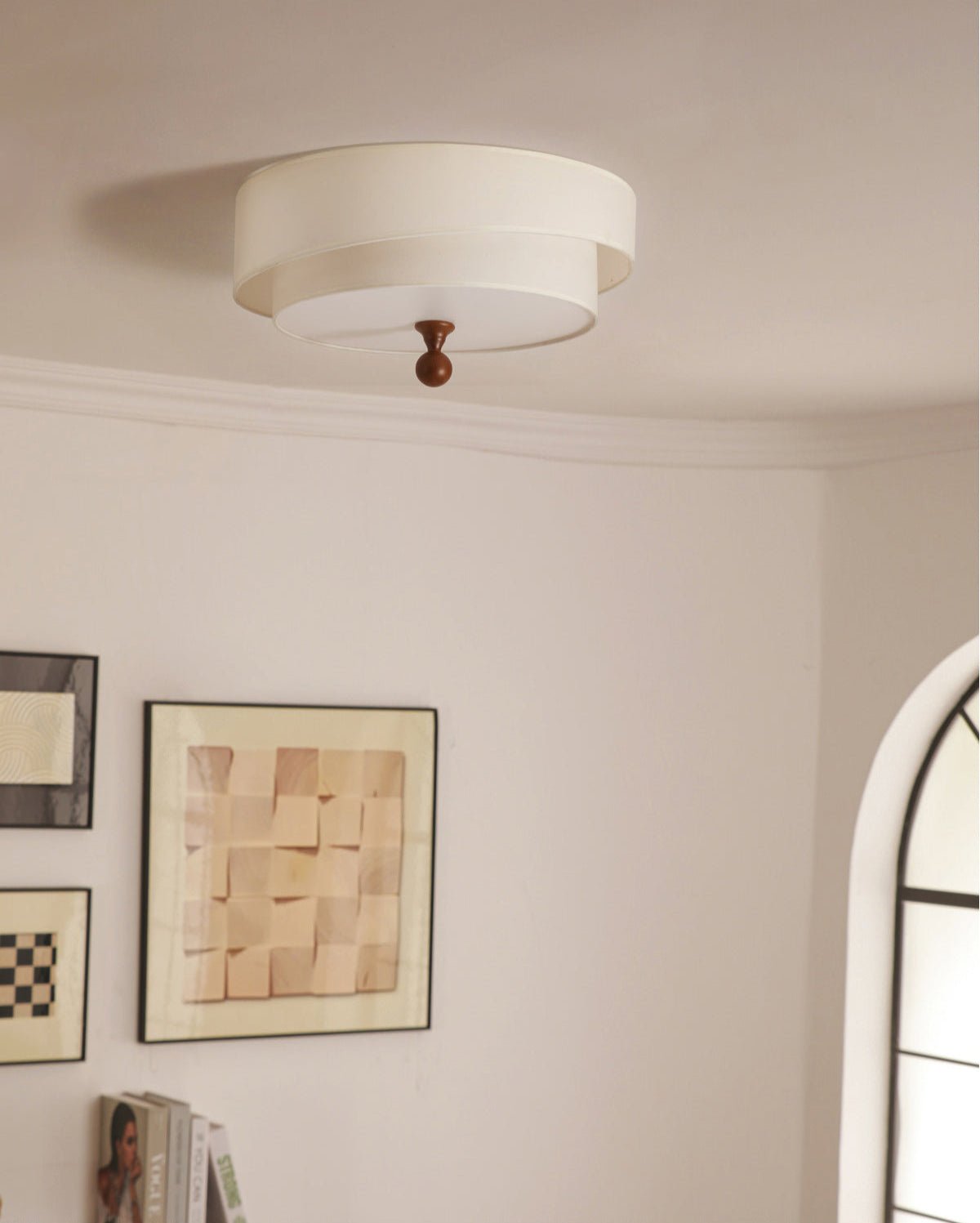 Serelira Dovemont Layered Fabric Ceiling Light