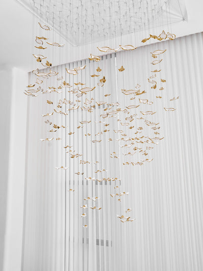 Wrenstead Leaf Twisted Sculptural Chandelier