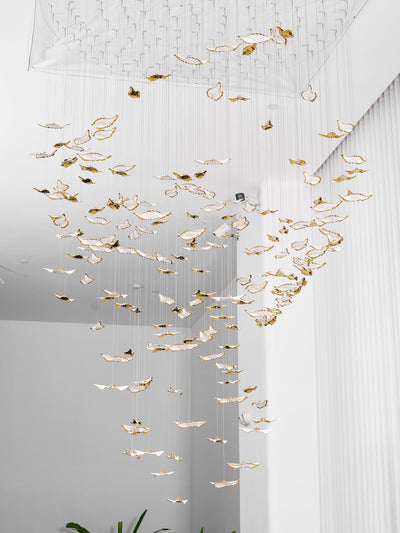 Wrenstead Leaf Twisted Sculptural Chandelier