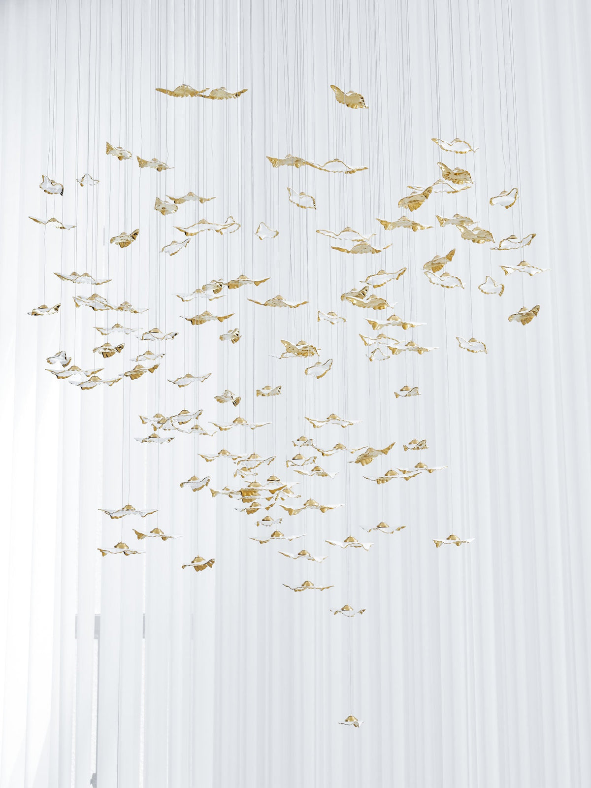 Wrenstead Leaf Twisted Sculptural Chandelier