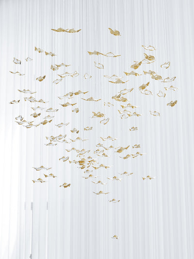 Wrenstead Leaf Twisted Sculptural Chandelier