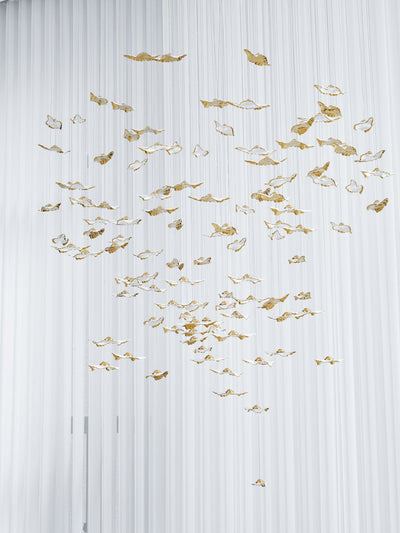 Wrenstead Leaf Twisted Sculptural Chandelier