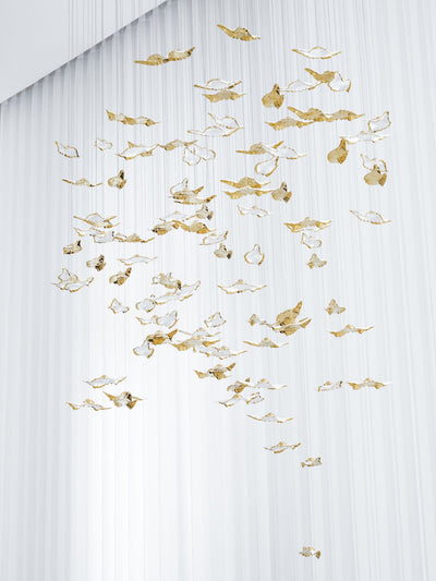 Wrenstead Leaf Twisted Sculptural Chandelier