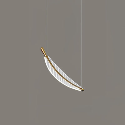 Kuo Chandelier Leaf Acrylic Gold Elegant Modern