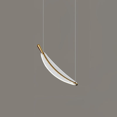 Kuo Chandelier Leaf Acrylic Gold Elegant Modern