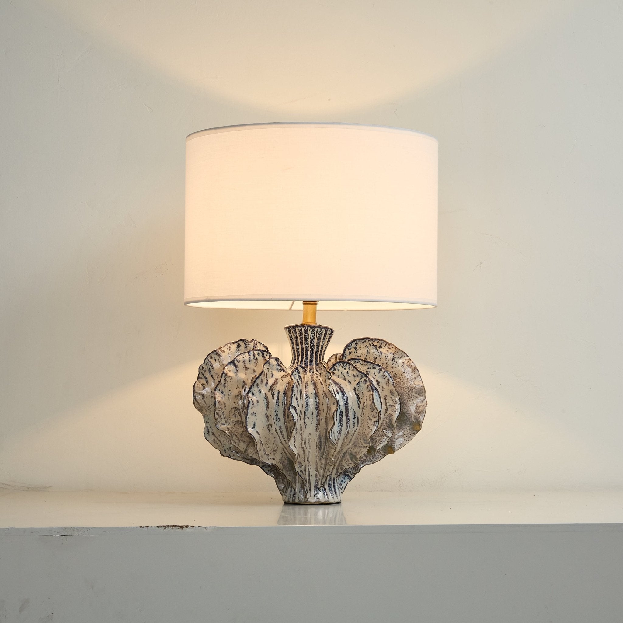 Leaf Shaped Ceramic Table Lamp