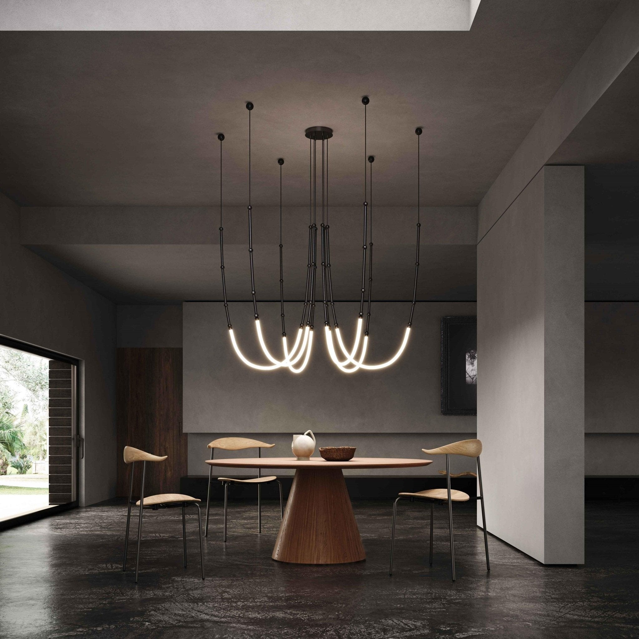Rio Chandelier Leda LED Flexible Modern Sculptural