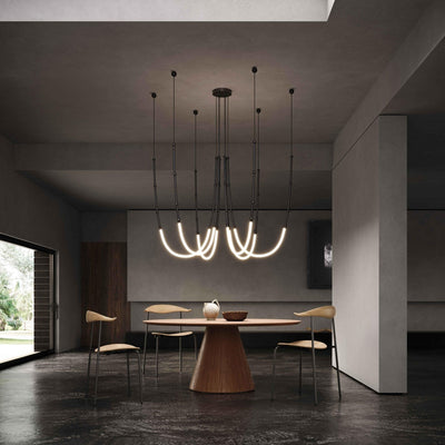 Rio Chandelier Leda LED Flexible Modern Sculptural