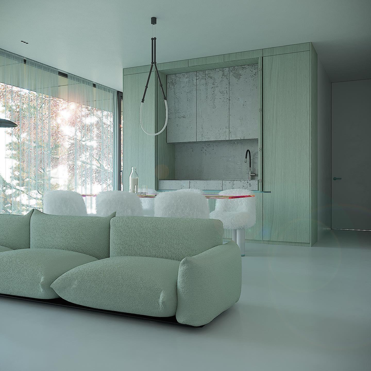 Rio Chandelier Leda LED Flexible Modern Sculptural