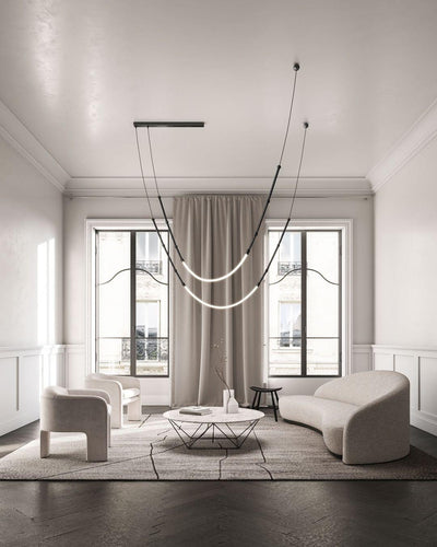 Rio Chandelier Leda LED Flexible Modern Sculptural