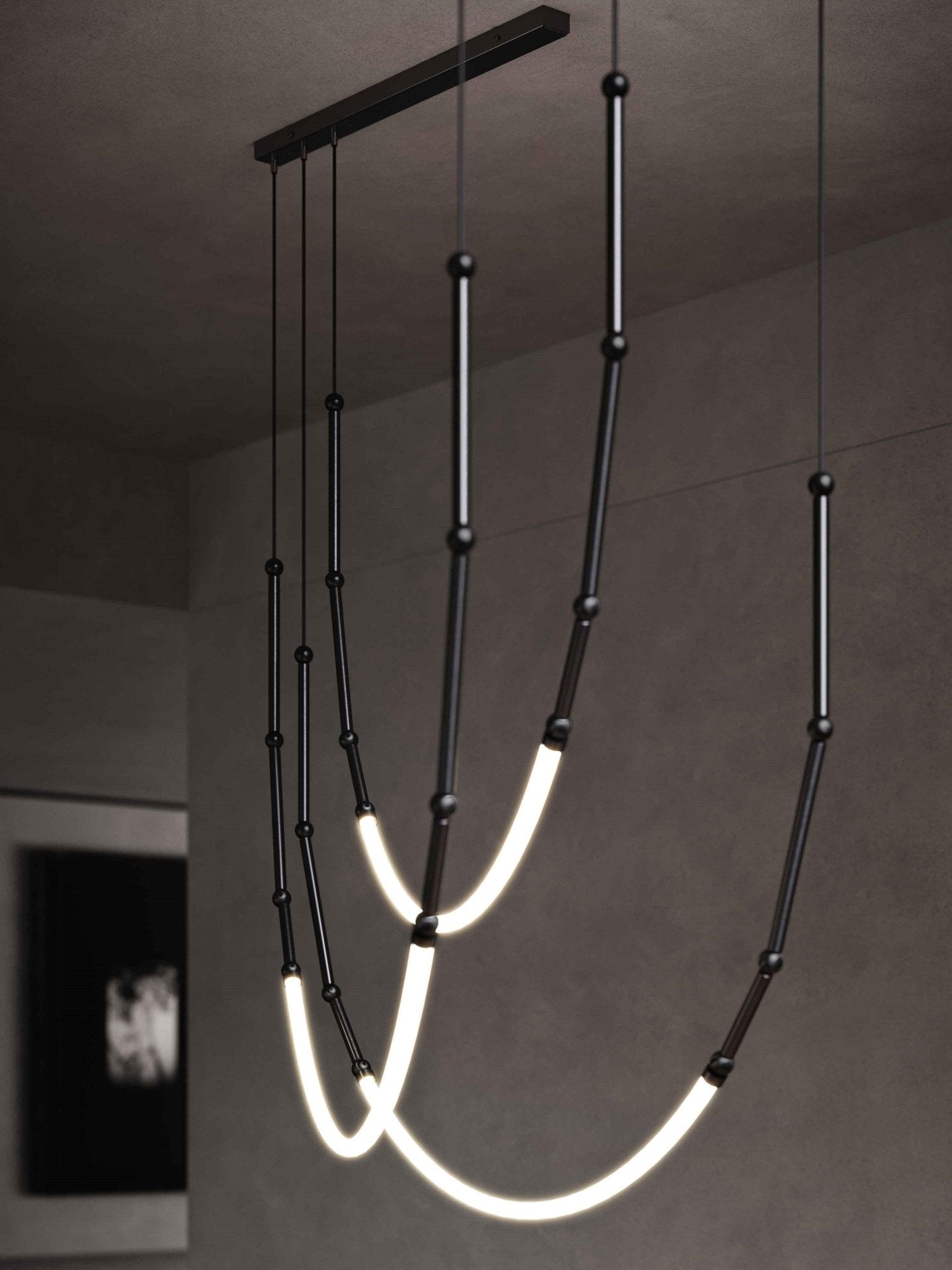 Rio Chandelier Leda LED Flexible Modern Sculptural