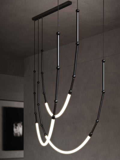 Rio Chandelier Leda LED Flexible Modern Sculptural